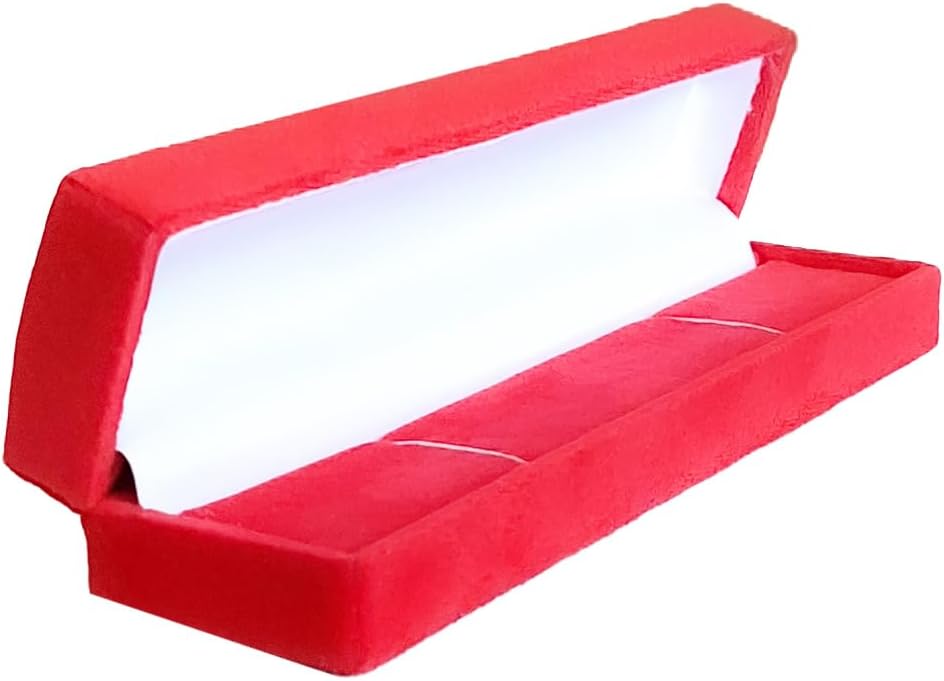 7AGAT velvet jewelry box for long chain gifts, bracelets, and accessories, featuring a soft interior for jewelry storage and display.