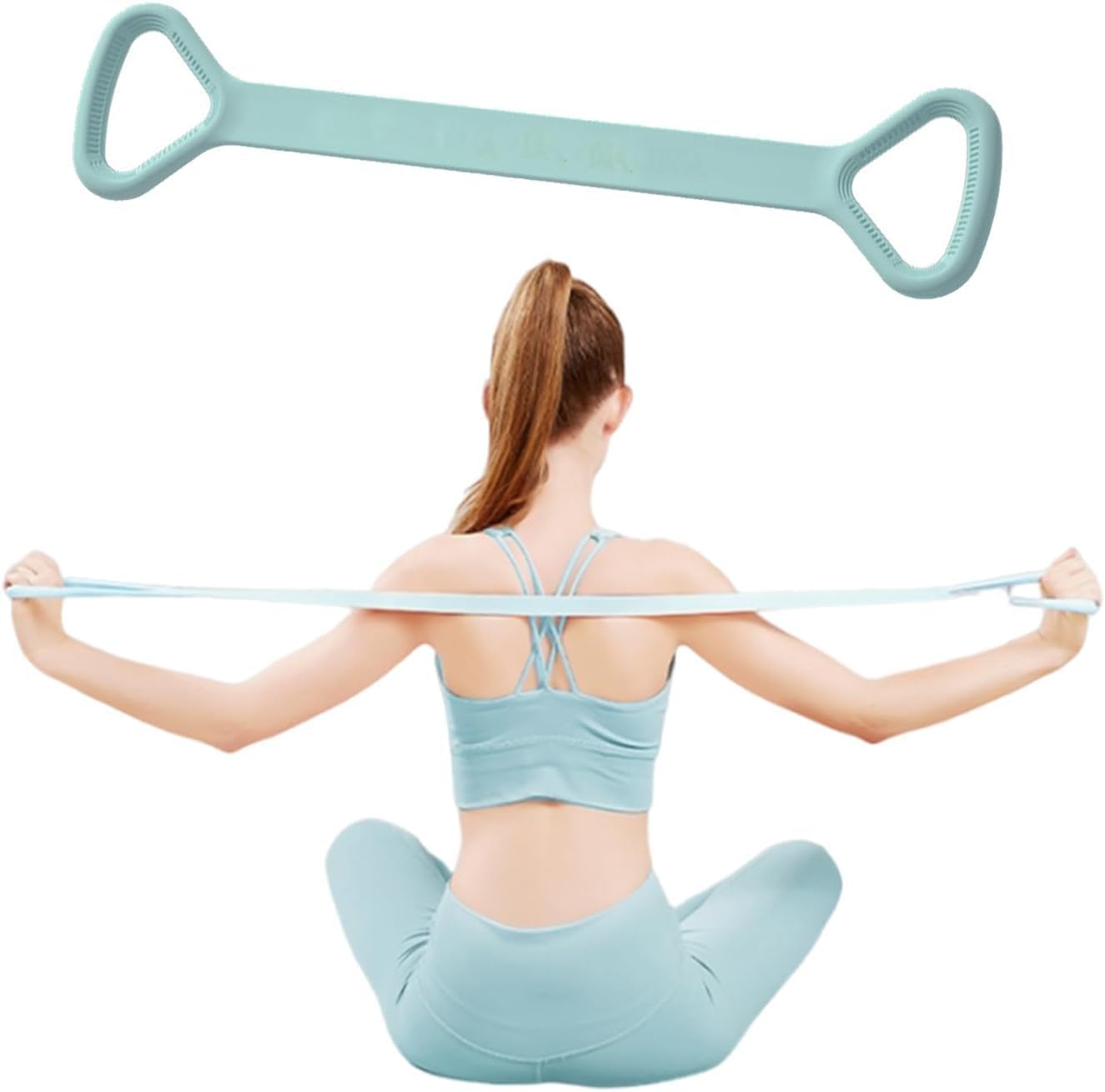 7AGAT Sports Figure-8 Resistance Band for arm, back, and shoulder workouts, ideal for yoga, pilates, and physical therapy exercises.