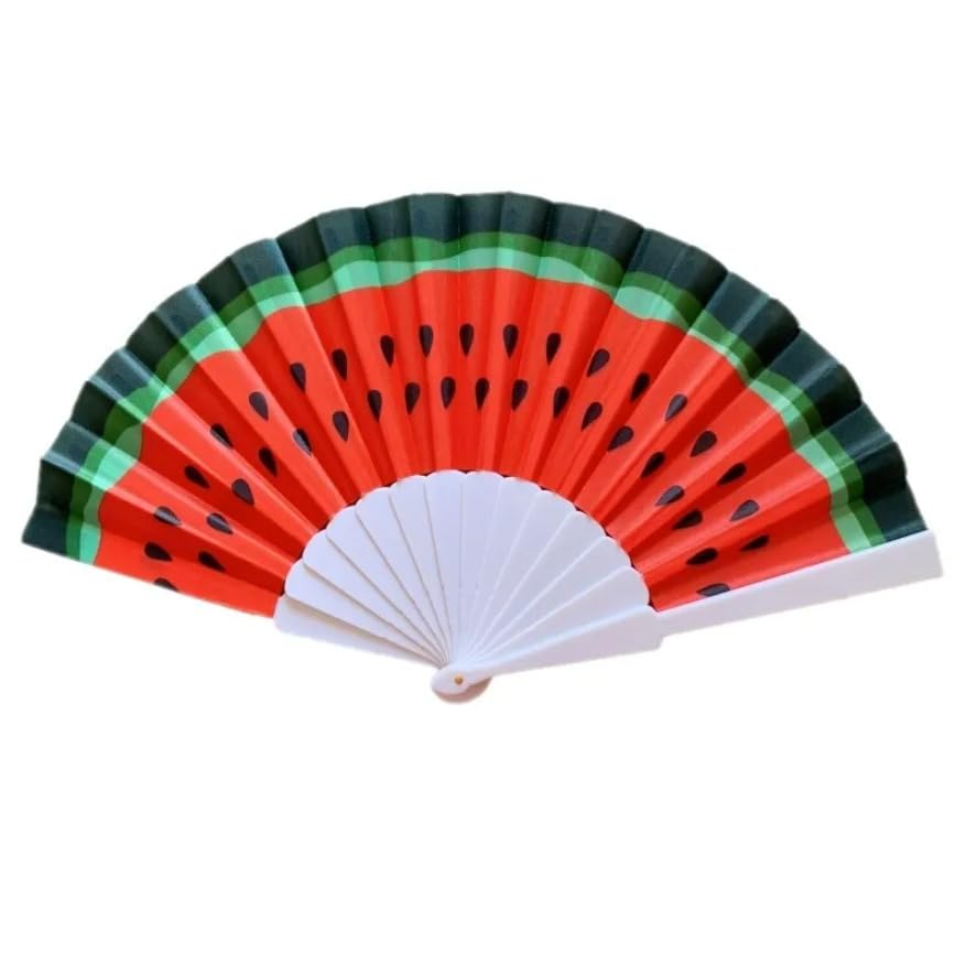 Elegant 7AGAT silk handheld folding fan with intricate Chinese and Spanish designs, ideal for weddings, parties, and dance performances.