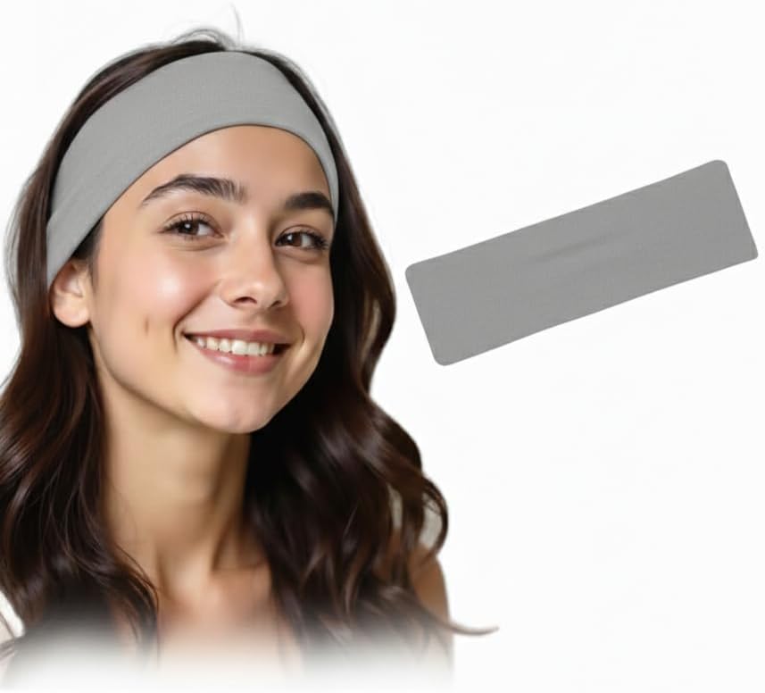 Black 7AGAT headbands made of soft cotton fabric, stretchy, elastic, non-slip hair bands for women, ideal for daily wear
