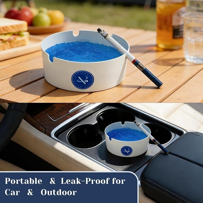 Disposable paper ashtray by 7AGAT, smokeless and odour-reducing, portable for indoor and outdoor use, set of 25 pieces