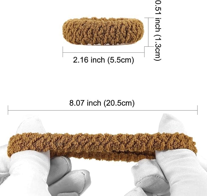 Set of 12 multi-color braided hair ties for women and girls, thick elastic scrunchies with strong hold and no damage.