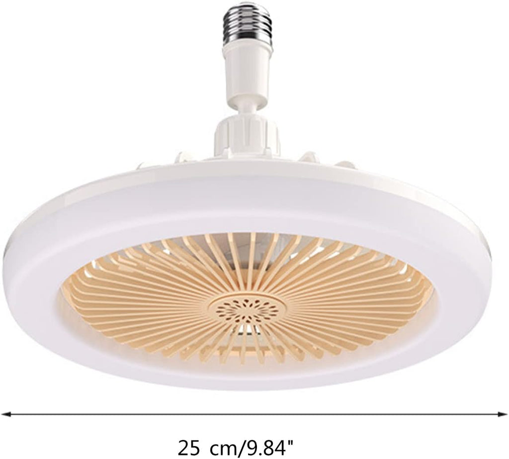 Enclosed Ceiling Fan with LED Light, E26 Base, Remote Control, 25 cm