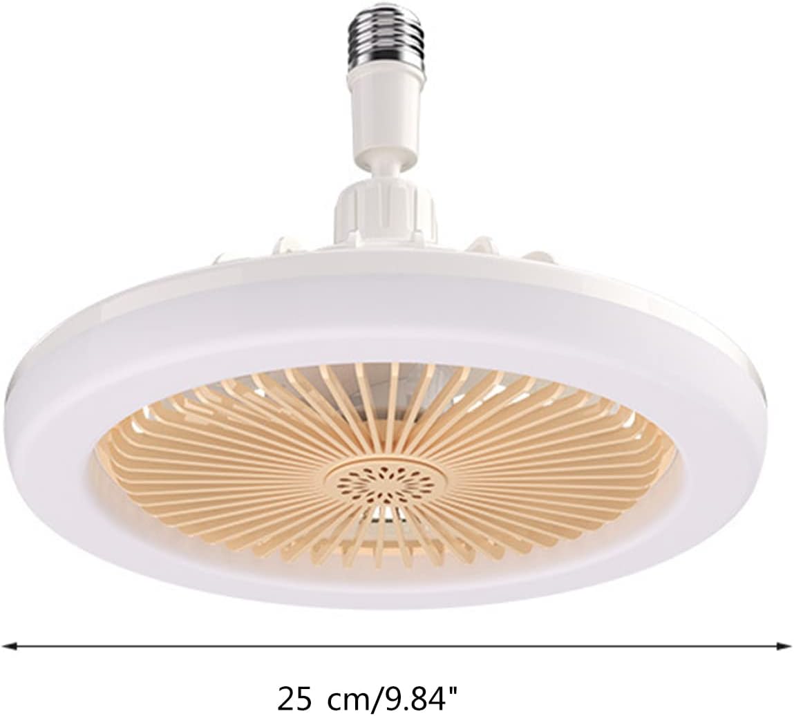 Enclosed Ceiling Fan with LED Light, E26 Base, Remote Control, 25 cm