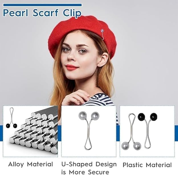 Set of 12 7AGAT hijab pins with cute scarf brooches, perfect for headscarves, shawls, and Muslim hijabs, featuring decorative designs.