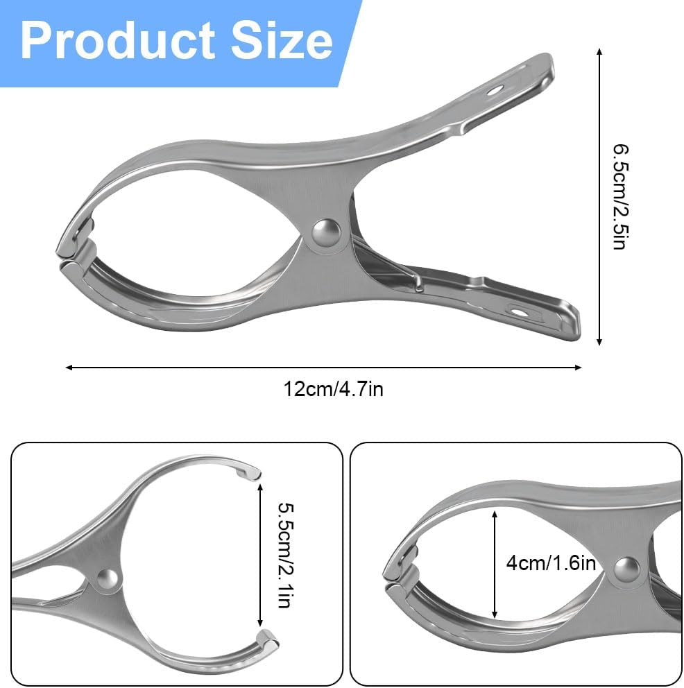 Heavy-duty stainless steel clothespins by 7AGAT, rustproof silver laundry clips for all fabric types, versatile and durable.