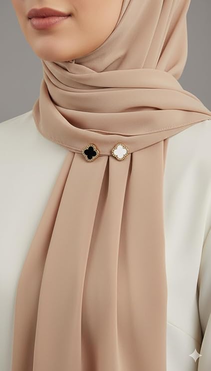 Set of 7AGAT magnetic hijab pins with strong hold metal scarf magnets, 2-piece set, designed to secure hijabs without damage.