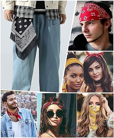 7AGAT multipurpose bandana scarf showing a versatile head, neck, and face cover in colorful fabric, suitable for unisex use.