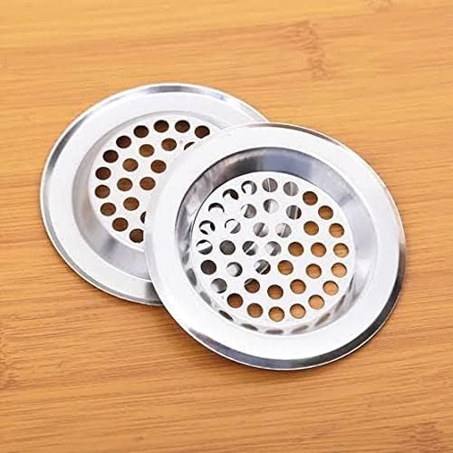 Set of 7AGAT stainless steel sink strainers, rust-resistant and anti-clog drain filters for kitchen and bathroom use.