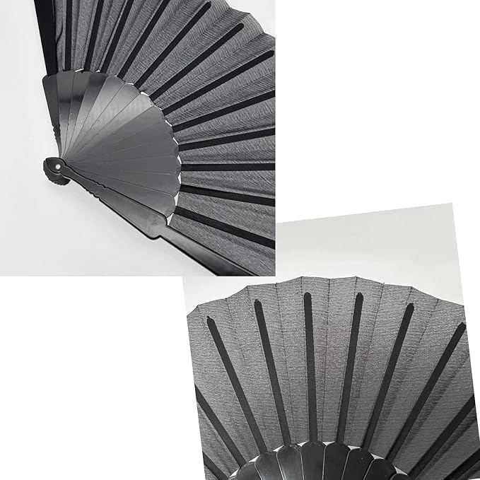 Elegant 7AGAT classic silk handheld folding fan with intricate Chinese and Spanish design, perfect for weddings, parties, and performances.