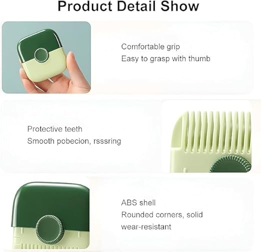 Dual-sided 7AGAT 2-in-1 hair cutting comb with stainless steel blades, perfect for trimming and styling men, women, and kids.