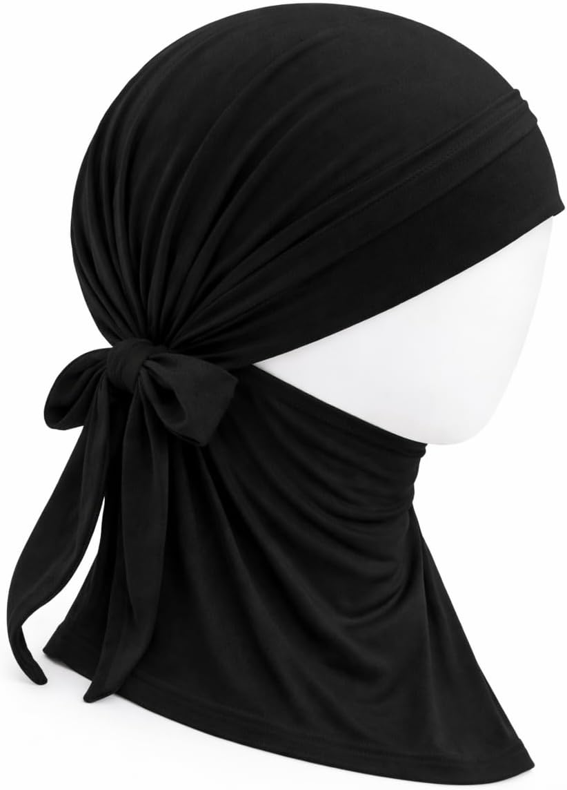 Turkish Sama scarf tie-back hijab bonnet by 7AGAT, adjustable non-slip under-scraf cap for women with secure fit and breathable fabric