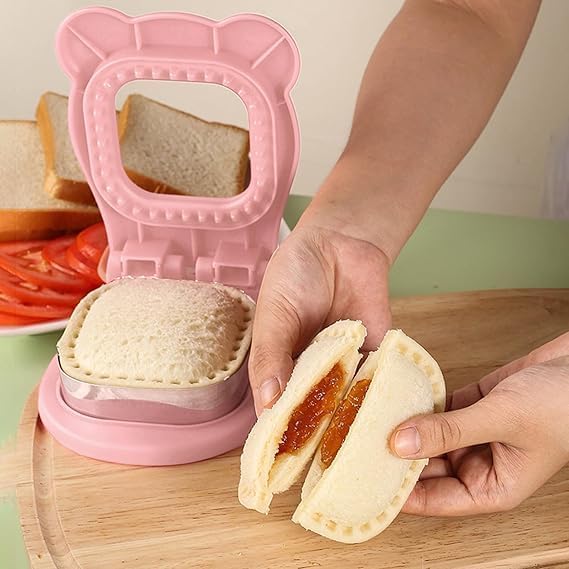 Fun Sandwich Cutter & Sealer, 2-in-1 Easy Lunchbox Tool for Kids & Family Snacks