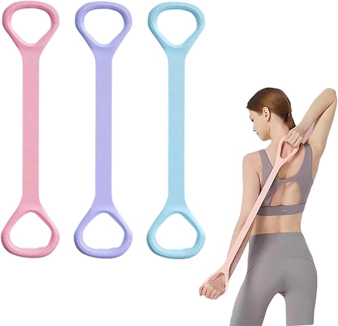 Figure-8 Fitness Resistance Band from 7AGAT Shopping, upgraded elastic rope for arm, back, and shoulder workouts during yoga or Pilates.