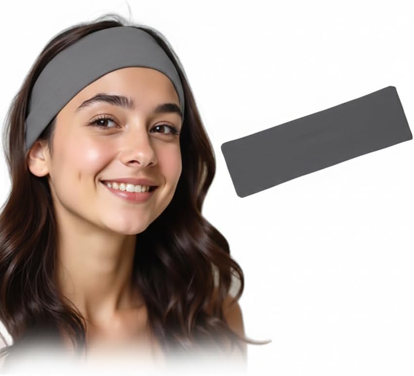 Black 7AGAT stretchy elastic headbands made of soft cotton fabric, non-slip design, suitable for daily wear.