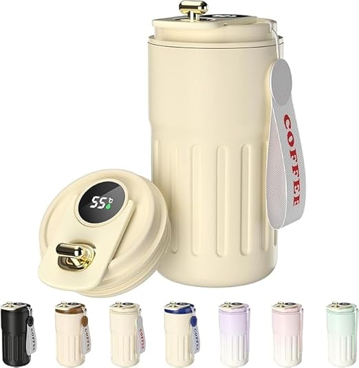 7AGAT insulated coffee tumbler with leak-proof lid, double-wall design, reusable travel mug for hot and cold drinks, cup image