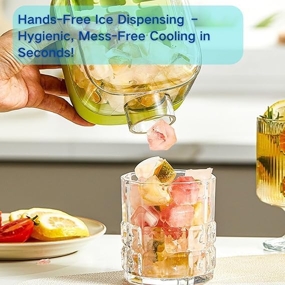 7AGAT 2-in-1 ice cube maker box with multi-color molds, built-in pouring spout, and easy release system for freezing ice cubes.