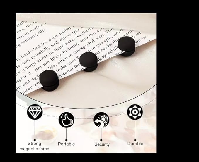 Six pairs of 7AGAT No-Snag Magnetic Hijab Pins set, fabric-safe scarf magnets with sleek, easy-to-use design for secure hijab styling.