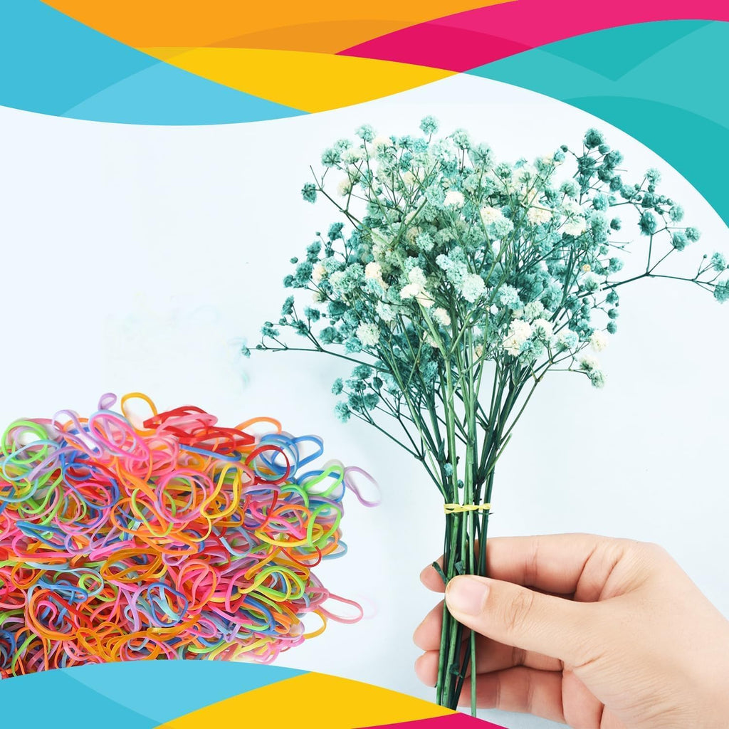 Set of 7AGAT elastic hair bands with colorful ponytail holders for women and kids, designed for secure hair styling.