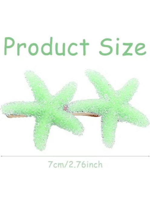 Starfish hair clips by 7AGAT, durable plastic resin claws with ocean-inspired design for secure daily or special occasion styling.
