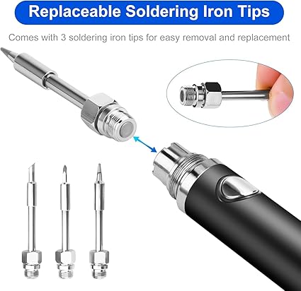 7AGAT 8W USB cordless electric soldering iron kit with Type-C charging, micro soldering iron, full charge lasts 40 minutes, power tool