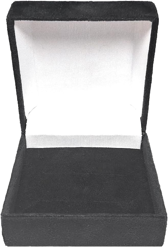 7AGAT luxury velvet jewelry box with satin interior, displaying rings, necklaces, and bracelets for elegant gift or proposal presentation.