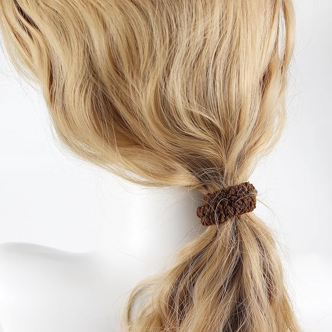 Multi-color braided hair ties for women and girls, thick elastic scrunchies with strong hold, gentle on hair, pack of 12.
