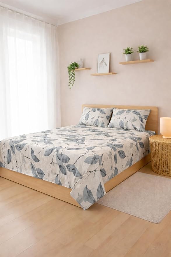7AGAT bed sheet set with pillowcases in soft, easy-care fabric, perfect for comfortable sleep and machine washing