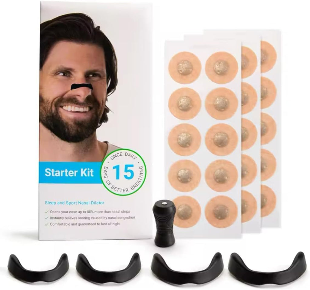 7AGAT premium nasal dilator strips for snoring and congestion relief, 30-count support and braces product shown on white background.