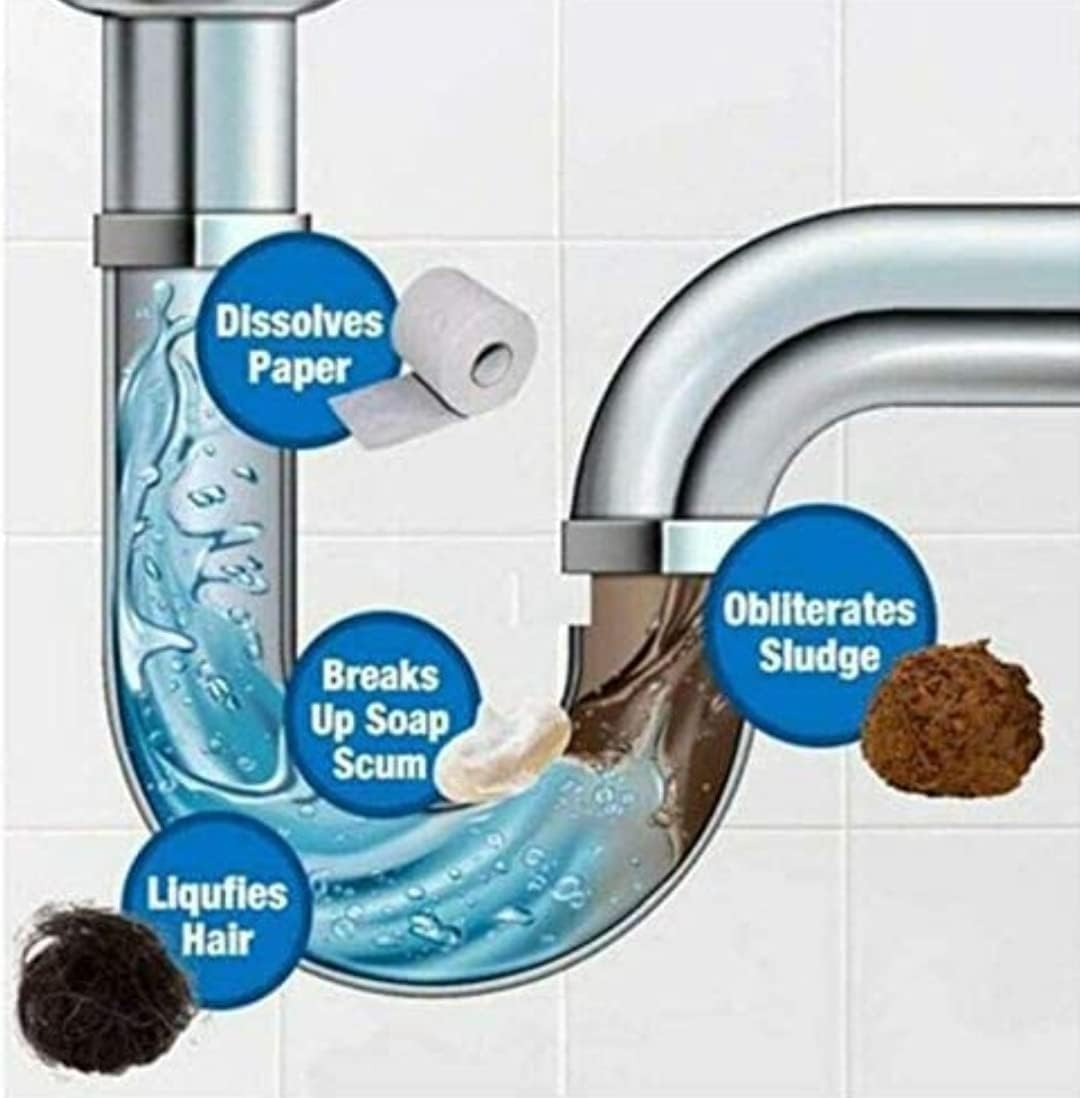 7AGAT Wild Tornado Sink and Drain Cleaner for kitchen and bathroom pipes, effective pipe unblocking for PVC and standard drains