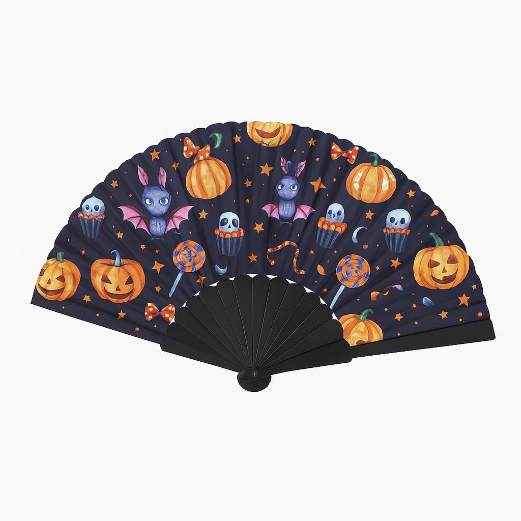 Elegant 7AGAT classic silk handheld folding fan with Chinese and Spanish design, perfect for weddings, parties, and home decor.
