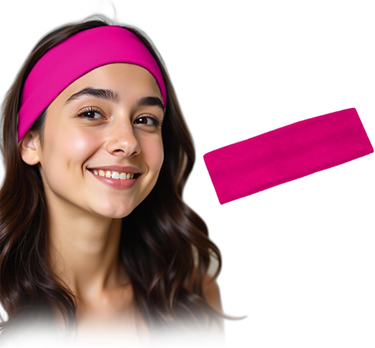 Black stretchy cotton headband by 7AGAT with non-slip design, ideal for women's daily wear and comfortable hair styling.