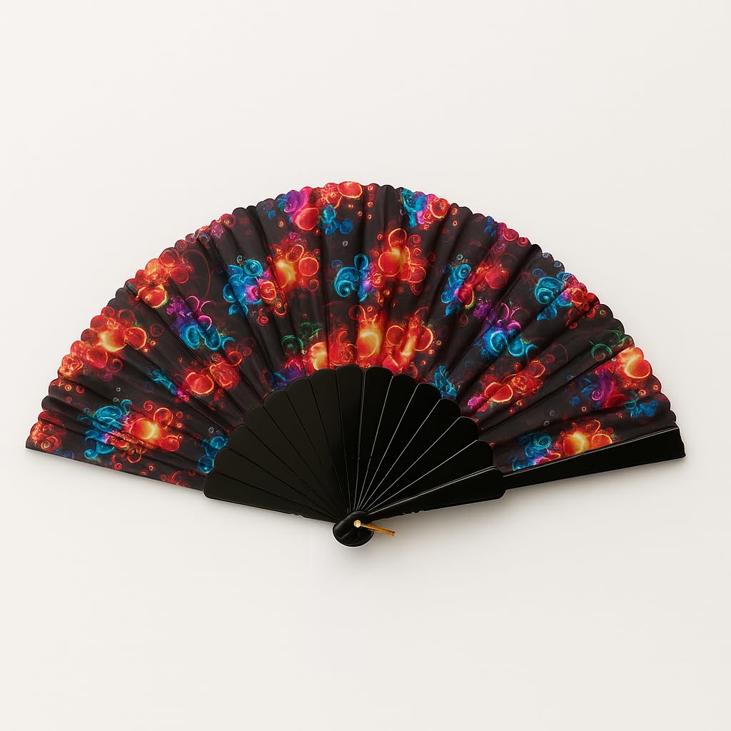 Handheld classic silk fan by 7AGAT with Chinese and Spanish styles, ideal for weddings, parties, dance, and home decor.