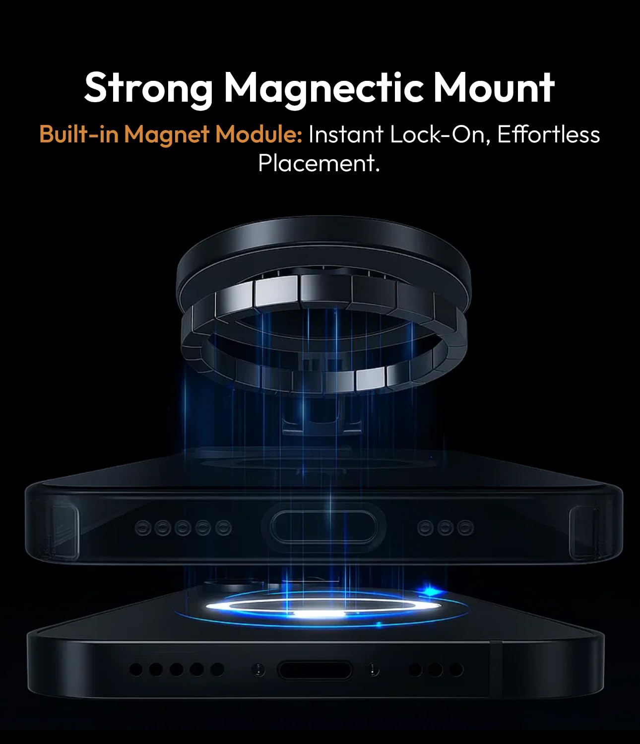 7AGAT MagSafe magnetic phone mount with foldable design and 1/4 inch tripod mount for photography and content creation.