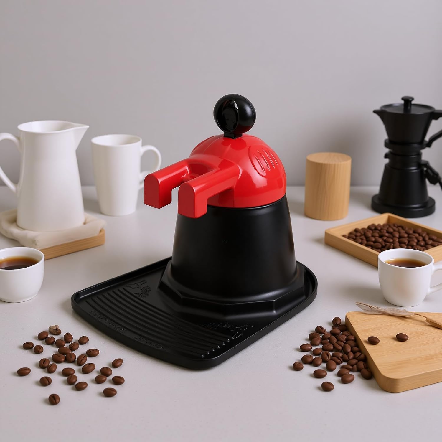 7AGAT manual drip coffee maker, compact coffee brewing device with glass carafe and filter for home and office use