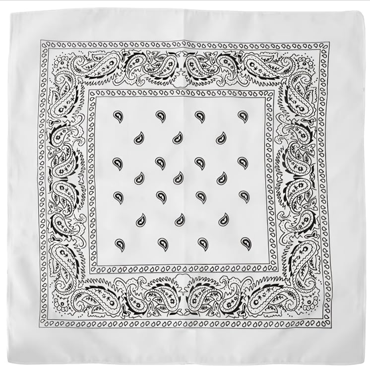 Unisex 7AGAT bandana scarf used as head wrap, neck cover, face mask, or handkerchief in vibrant fabric design.