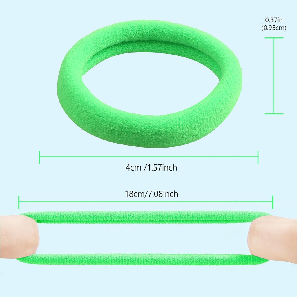7AGAT seamless thick cotton hair ties for women, elastic ponytail holders with no damage, ideal for thick hair.