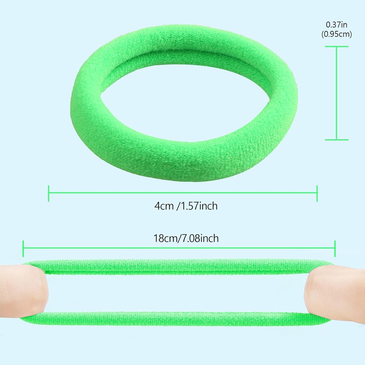 7AGAT seamless thick cotton hair ties for women, elastic ponytail holders with no damage, ideal for thick hair.