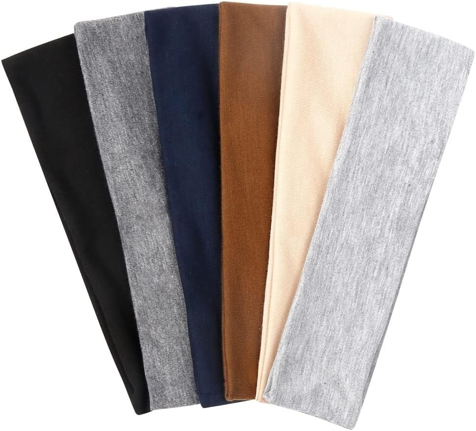Pair of 7AGAT cotton sport headbands made with 95% Egyptian cotton, ideal for running, workouts, and daily wear.