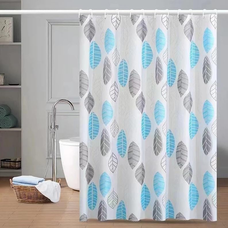 7AGAT waterproof shower curtain in modern design, 180x200 cm with 12 hooks, ideal for home or hotel bathrooms.