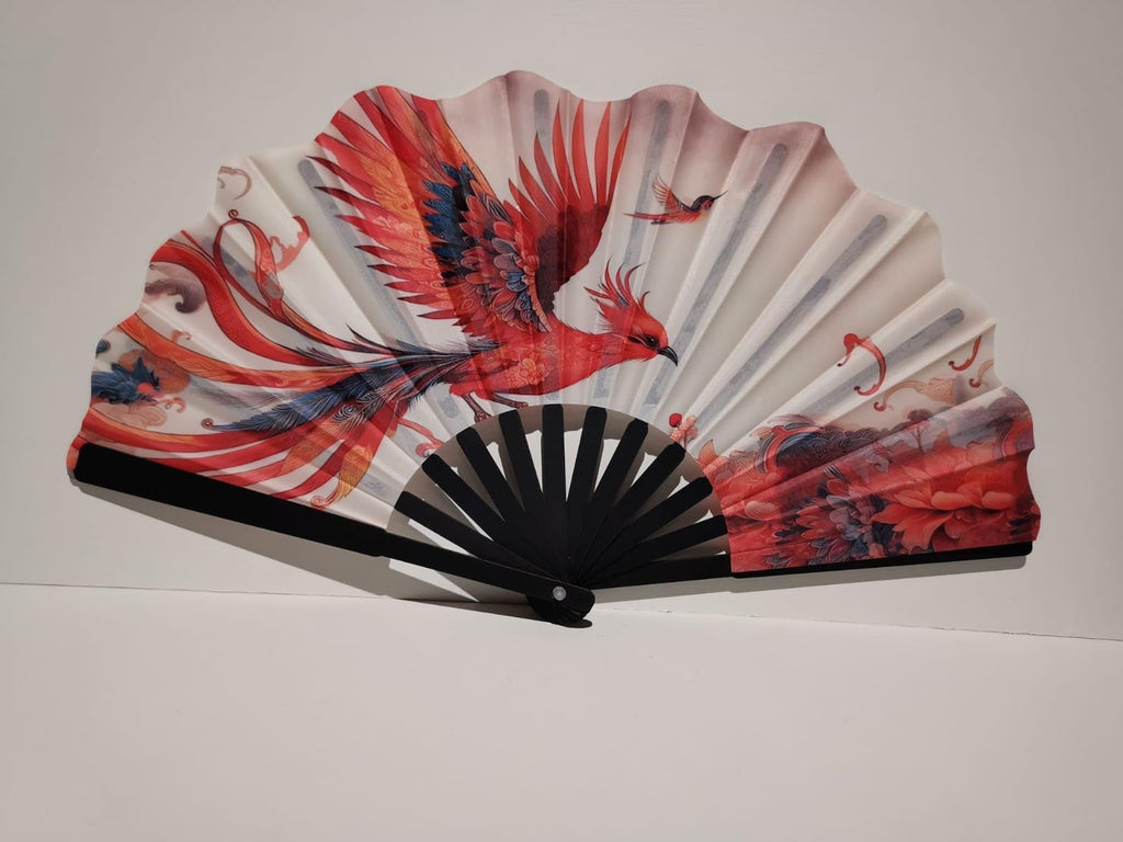 7AGAT bamboo silk handheld fan for women, folding design with decorative patterns, ideal for weddings, parties, and dancing events.