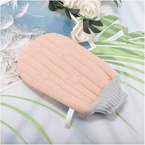 7AGAT exfoliating shower mitt, double-sided body scrubber in multiple colors for deep cleansing and smooth skin.