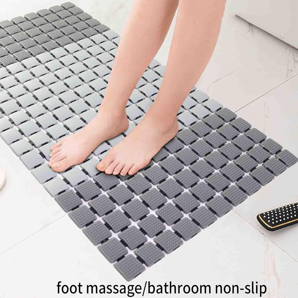 Premium PVC Plastic Anti-Slip Bath Mat, 70x38 cm, Non-Toxic, Quick-Drying, Suction Cups, Shower and Tub Safety