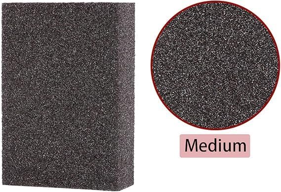 Two 7AGAT medium grade sanding sponge blocks for wood, metal, and walls, washable and reusable for DIY sanding projects.