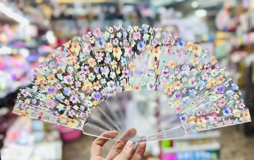 7AGAT Chinese style folding hand fan with intricate design, ideal for line dance and popping performance.