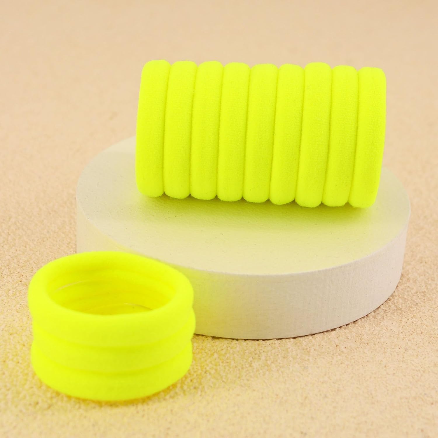 7AGAT seamless cotton elastic hair ties for women, thick ponytail holders with no damage, perfect for secure, gentle hold.