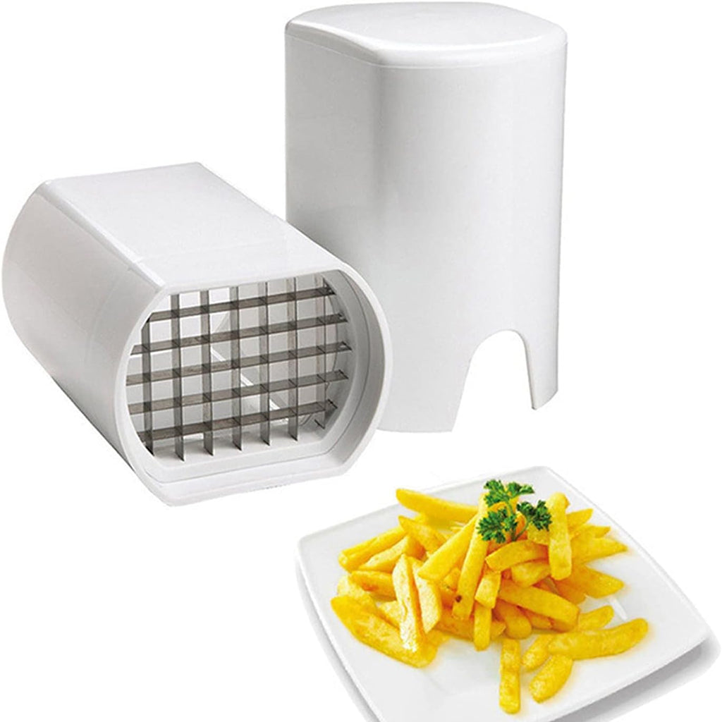 7AGAT manual French fry potato cutter with stainless steel blades for slicing potatoes into homemade fries and vegetable strips.