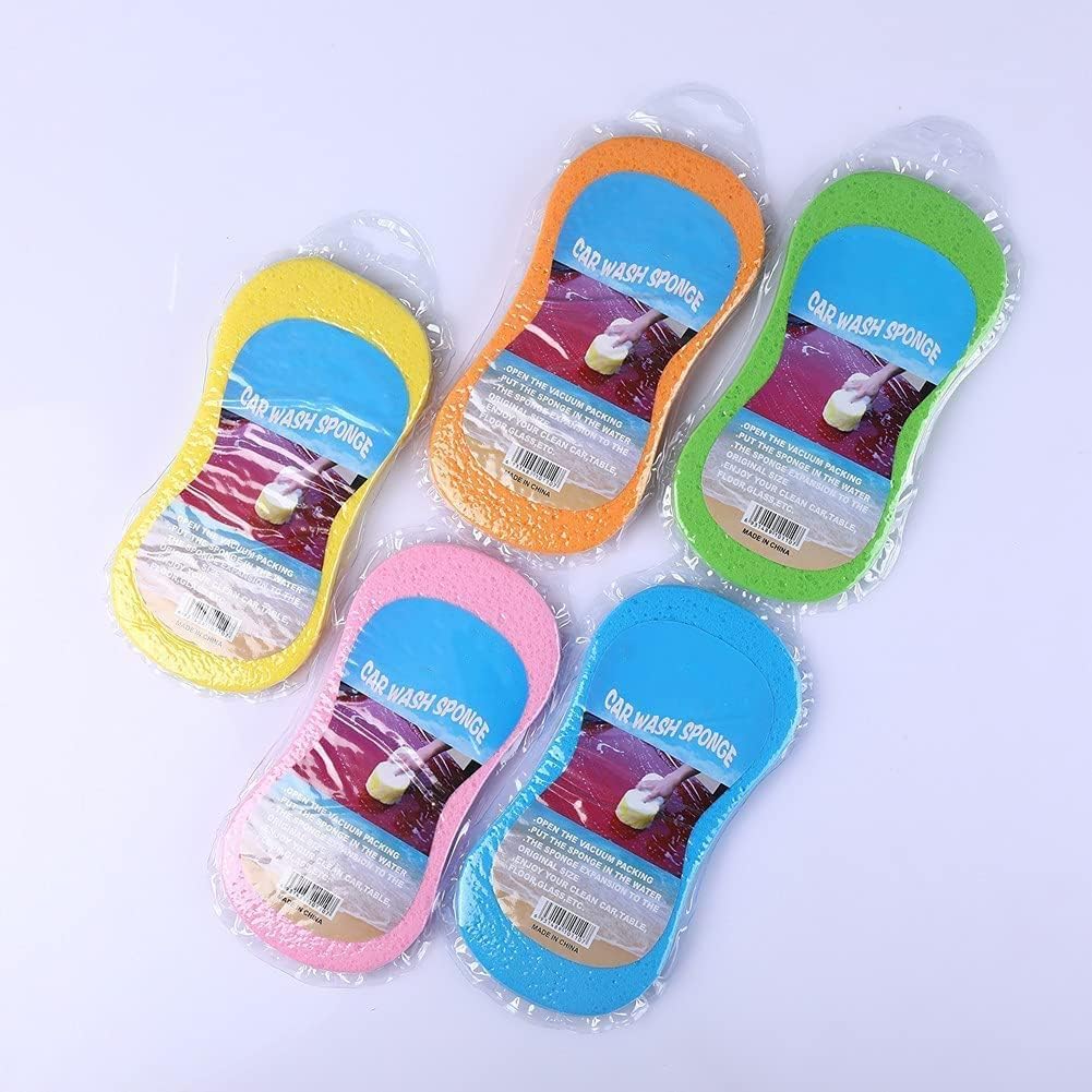 7AGAT large multi-use car wash sponge with high foam, 6cm thick, ideal for cleaning cars, bikes, boats, and household surfaces