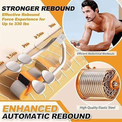 Mini stepper exercise machine with resistance bands, LCD monitor, portable home fitness equipment for cardio workouts by 7AGAT