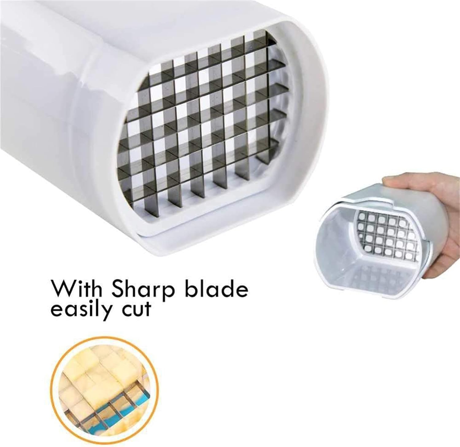 7AGAT manual French fry potato cutter for slicing potatoes and vegetables into homemade fries, peeling, grating, and slicing tools.